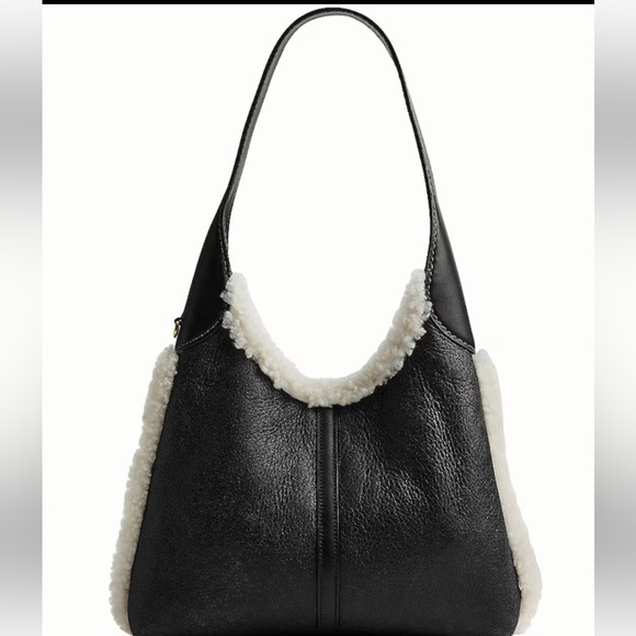 Coach - Shearling Brooklyn 28 NWT - Black Leather & Shearling w/Removable Pouch - Picture 13 of 14